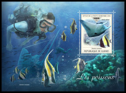 GUINEA REP. 2018 MNH** Diving Tauchen Plongee Fishes S/S - OFFICIAL ISSUE - DH1839 - Immersione