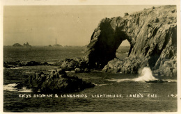 CORNWALL -  ENYS DODNAN & LONGSHIPS LIGHTHOUSE, LANDS END RP Co286 - Land's End