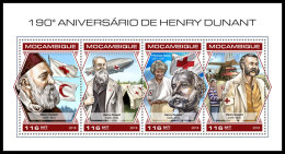 MOZAMBIQUE 2018 MNH** Henry Dunant Red Cross M/S - OFFICIAL ISSUE - DH1839 - Henry Dunant