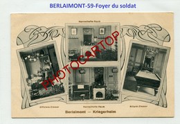 BERLAIMONT-Foyer Du Combattant-Billard-CARTE Allemande Multivues-Guerre14-18-1WK-France-59-Militaria-Feldpost 32- - Berlaimont