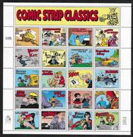 VERINIGTE STAATEN ETATS UNIS USA 1995 AMERICAN COMICS STRIPS PANE 20v SC 3000sp Yt F2421-40 MI B2652-71 SG MS3131-50 - Sheets