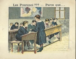 1401 " LES POURQUOI ??? ..... PARCE QUE ..... " FIGURINA DIDATTICA FRANCESE  ORIGINALE - 0-6 Jaar