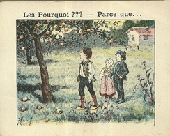 1414 " LES POURQUOI ??? ..... PARCE QUE ..... " FIGURINA DIDATTICA FRANCESE  ORIGINALE - 0-6 Anni