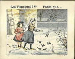 1415 " LES POURQUOI ??? ..... PARCE QUE ..... " FIGURINA DIDATTICA FRANCESE  ORIGINALE - 0-6 Jaar