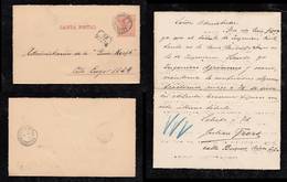 Argentina 1891 Lettercard Stationery 2c BUZON 26 Postmark - Cartas & Documentos