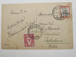 1934 , Cartolina Postale A Allemagne - Lettres & Documents