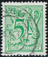 Belgique 1979 Yv. N°1947 - 5F Vert Clair - Oblitéré - 1977-1985 Chiffre Sur Lion