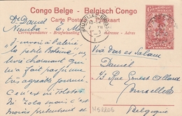 Congo Belge Entier Postal Illustré Pour La Belgique 1916 - Postwaardestukken