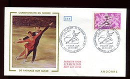 Andorre - Enveloppe FDC 1971 - Patinage Sur Glace - O 274 - FDC