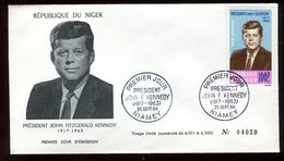Niger - Enveloppe FDC 1964 - John Fitgerald Kennedy - O 291 - Níger (1960-...)