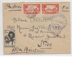 1941 - SENEGAL - ENVELOPPE FM Par AVION Du DEPOT Des ISOLES De DAKAR => NICE - Storia Postale