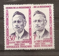 VARIETES X 2 N 1202 ** -  1 TB VIOLET CLAIR AU LIEU FONCE + 1 TB BALAFFRE SOUS LE MONTANT   - VOIR SCANN - RRR !!! - Unused Stamps