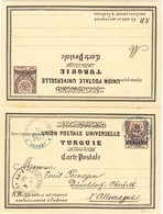 1886 Ganzschenkarte Aus Constantinople Nach Düsseldorf-Oberbilk; Mit Antwortteil - Storia Postale