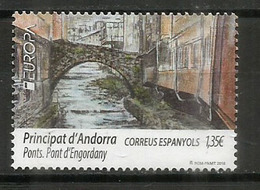 ANDORRA. EUROPA 2018, Le Pont Roman D'Engordany, Neuf ** Haute Faciale.Gravé. AND.ESP - Unused Stamps