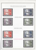 CONGO - YVERT N° 520/523 TYPE I + TYPE II * (SURCHARGE INVERSEE)  Sur FEUILLE MOC - Autres & Non Classés