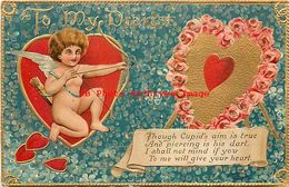 247707-Valentine's Day, Birn Brothers London No 1500-1, Cupid Shooting Arrow At Heart Target - Saint-Valentin