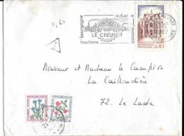 LETTRE TAXES A 0.60...   LE CREUSOT A LE LUDE..1967..BE..VOIR SCAN - 1859-1959 Briefe & Dokumente