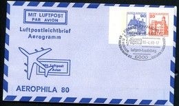 Bund PF18 C1/001 AEROPHILA FRANKFURT Sost. 1980  NGK 7,00€ - Enveloppes Privées - Oblitérées