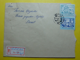 1985 ALBANIA Registered Cover Sent Fom Berat, Stamp: ARMY, TELECOMMUNICATION 10 & 80q, Seal: Berat, RARE - Albanien