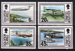 Solomon Islands 1976 Set Of Stamps To Celebrate 50th Anniversary Of The First Flight. - Islas Salomón (...-1978)