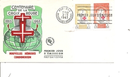 Nouvelles -Hébrides - Croix -rouge ( FDC De 1963 à Voir) - Briefe U. Dokumente