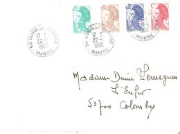 1957 DONVILLE LES BAINS 50 Manche Liberté 70 C Yv 2240 60 C Yv 2239  C Yv 2615 - Covers & Documents