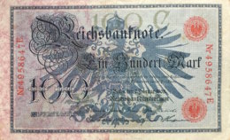 Germany 100 Mark, DEU31b/Ro.33b (1908) - II/EF - 100 Mark