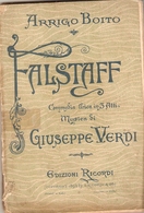 A. BOITO - G. VERDI - FALSTAFF - LIBRETTO D'OPERA - Film En Muziek