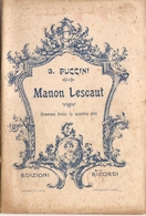 G. PUCCINI - MANON LESCAUT - LIBRETTO D'OPERA - Film En Muziek