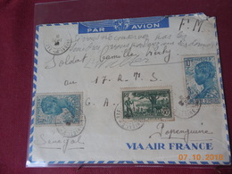 Lettre De Côte D'Ivoire De 1945 à Destination Du Sénégal. - Lettres & Documents