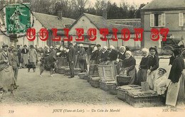 28 ☺♦♦ JOUY - COIN Du MARCHÉ - SUPERBE PLAN Avec Les CAGES à VOLAILLES - Jouy