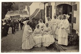 Cpa N° 837 SAINT JEAN DU DOIGT Procession Du Pardon Groupe De Bergères - Saint-Jean-du-Doigt