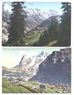 2 Cartes Anciennes - MÜRREN - Colorisées (1909) - Vente Directe X - Mürren