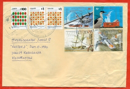 Argentina 2018.Aircrafts.Bird. Ship.Fruits.The Envelope Is Really Past Mail. - Cartas & Documentos