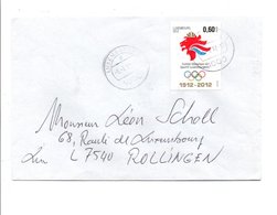 LUXEMBOURG LETTRE POUR LA FRANCE 2012 - Briefe U. Dokumente