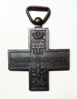 WWI - CROCE Al MERITO Di GUERRA (Regno D' Italia - Vittorio Emanuele III) Senza Nastro - Croix / Cross - Italia