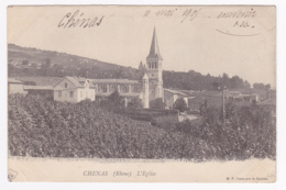 Chenas - L'Eglise (vignes Au Premier Plan) Circulé 1905 - Chenas