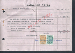 DOCUMENT 1981SAIDA DE CAIXA  SUR TIMBRES FISCAUX DU PORTUGAL : - Brieven En Documenten