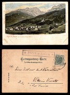 ANTICHI STATI - TERRITORI ITALIANI D’AUSTRIA - Pozza In Fassa (P.ti 8) - Cartolina (panoramica) Per Vittorio Veneto - Altri & Non Classificati