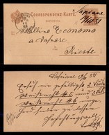 ANTICHI STATI - TERRITORI ITALIANI D’AUSTRIA - Sapiane 19.11.81 Manoscritto Annullatore - Cartolina Postale Per Trieste  - Other & Unclassified