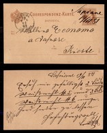 ANTICHI STATI - TERRITORI ITALIANI D’AUSTRIA - Sapiane 19.11.81 Manoscritto Annullatore - Cartolina Postale Per Trieste  - Andere & Zonder Classificatie