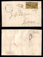 ANTICHI STATI - MODENA - 15 Cent (3) - Coppia Orizzontale Su Lettera Da Carrara A Genova Del 21.12.58 - G. Bolaffi - Sonstige & Ohne Zuordnung