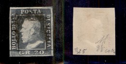 ANTICHI STATI - SICILIA - 1859 - 20 Grana (13) Usato - Diena + Colla (1.650) - Altri & Non Classificati