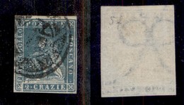 ANTICHI STATI - TOSCANA - 1851 - 2 Crazie (5) Usato A Pietrasanta (P.ti 9) - Ottimi Margini - Autres & Non Classés