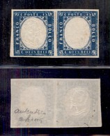 REGNO D'ITALIA - REGNO - 1863 - 15 Cent (11n) - Coppia Orizzontale Senza Effigie A Destra - Gomma Originale - Cert. AG ( - Other & Unclassified
