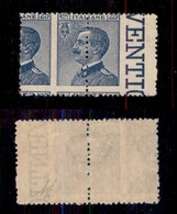 REGNO D'ITALIA - REGNO - 1908 - 25 Cent Michetti (83nc) - Coppia Orizzontale Bordo Foglio Con Dentellature Spostate - Go - Altri & Non Classificati