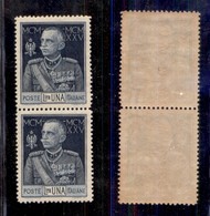 REGNO D'ITALIA - REGNO - 1925 - 1 Lira Giubileo (187d) - Coppia Verticale Con Filigrana Corona A Cavallo - Gomma Integra - Sonstige & Ohne Zuordnung