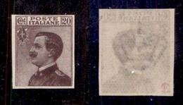 REGNO D'ITALIA - REGNO - 1926 - 20 Cent Michetti (204aa) Non Dentellato - Gomma Integra - Cert. Diena (450) - Andere & Zonder Classificatie