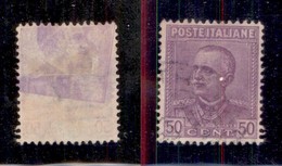 REGNO D'ITALIA - REGNO - 1928 - 50 Cent Parmeggiani (225 Varietà) Usato - Decalco Spostato (parziale) Del 50 Cent Michet - Other & Unclassified