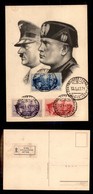 REGNO D'ITALIA - REGNO - Hitler/Mussolini (455/457) - Cartolina Raccomandata Per Città - Roma 30.1.41 Maximum FDC - Sonstige & Ohne Zuordnung